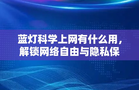 蓝灯科学上网有什么用，解锁网络自由与隐私保护的双重价值